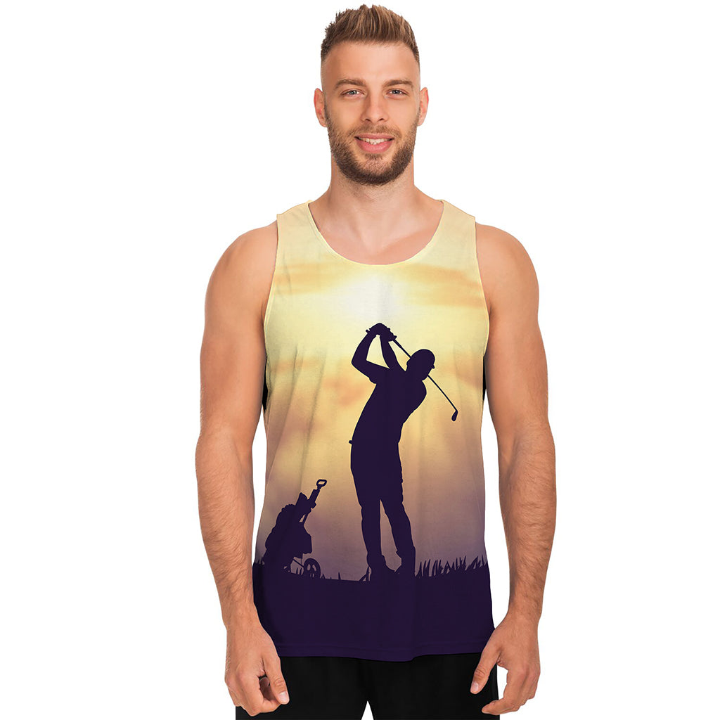 Pro Golf Swing Print Men's Tank Top