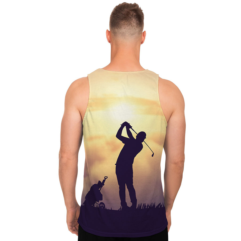 Pro Golf Swing Print Men's Tank Top