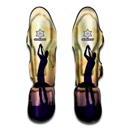 Pro Golf Swing Print Muay Thai Shin Guard