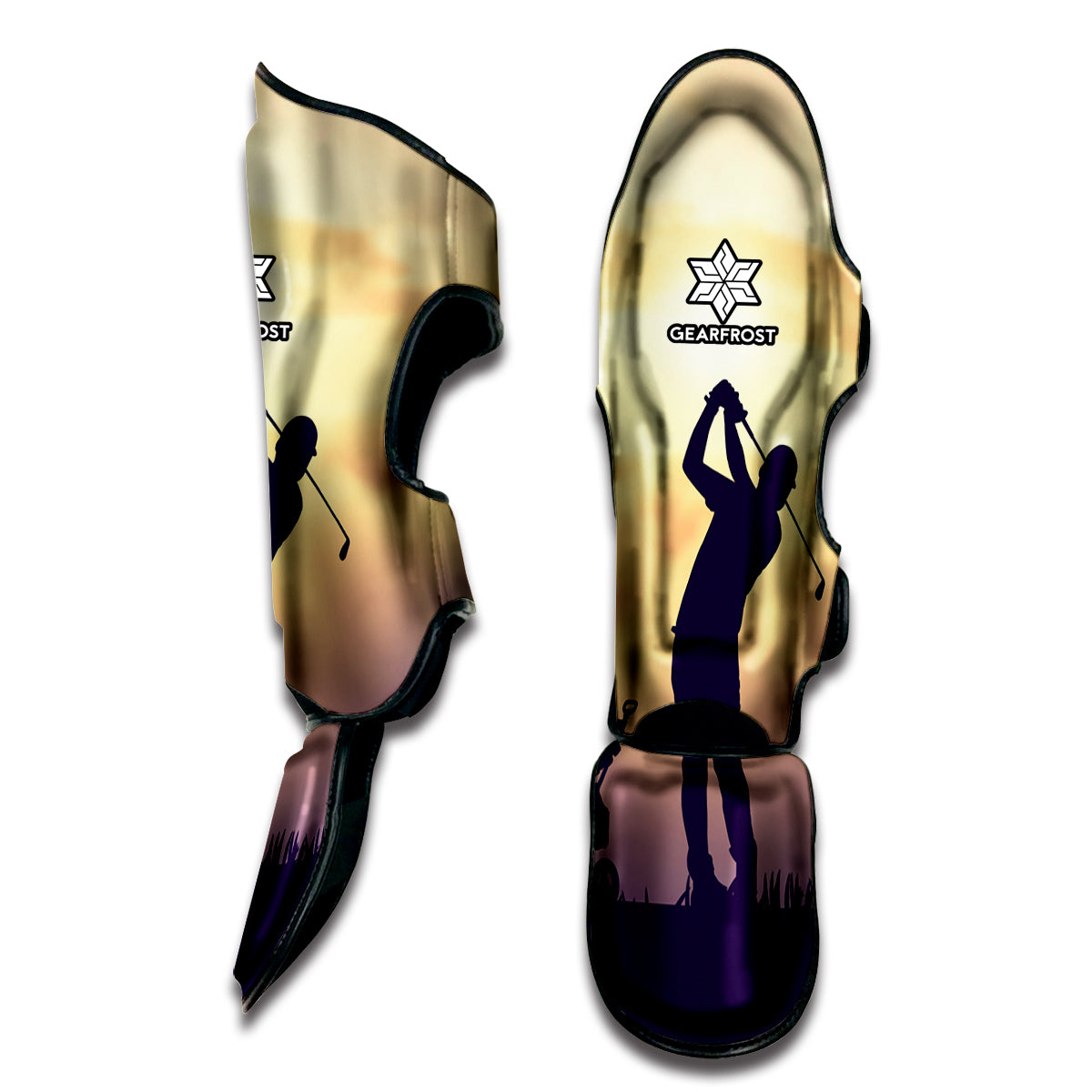 Pro Golf Swing Print Muay Thai Shin Guard