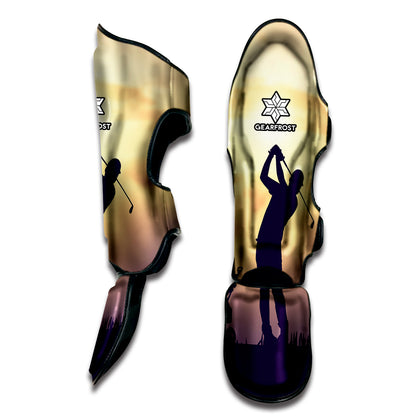 Pro Golf Swing Print Muay Thai Shin Guard