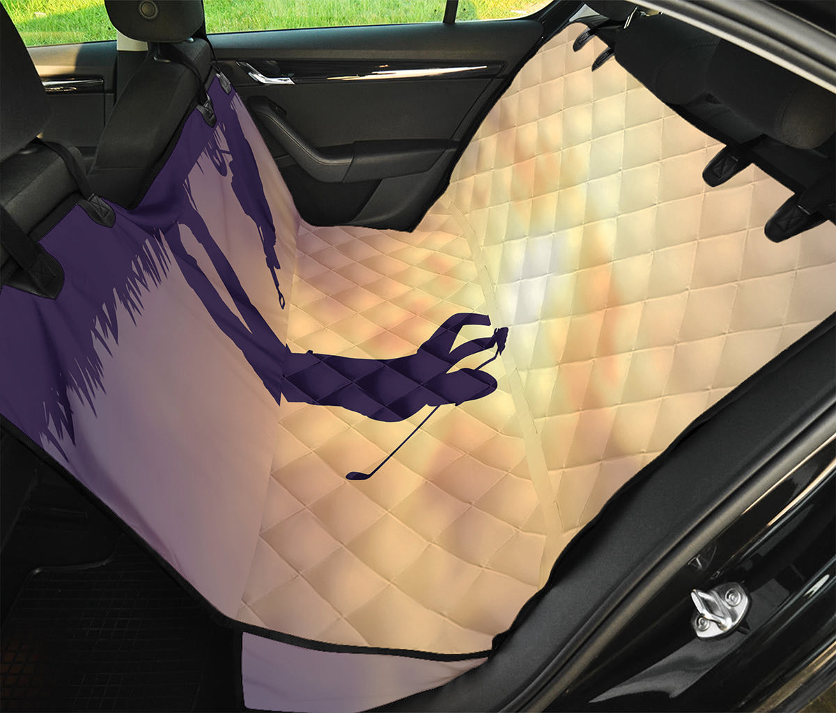 Pro Golf Swing Print Pet Car Back Seat Cover