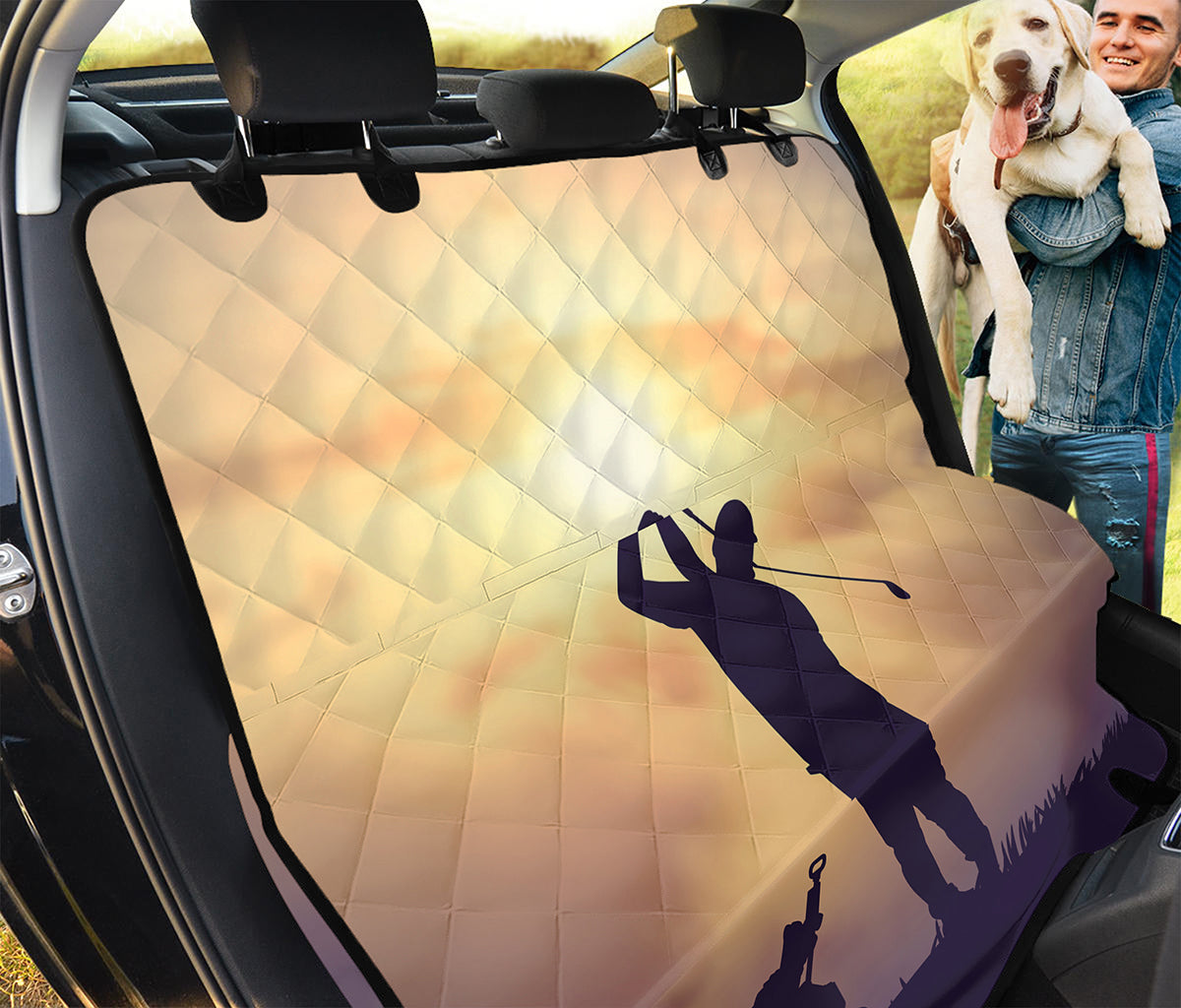 Pro Golf Swing Print Pet Car Back Seat Cover