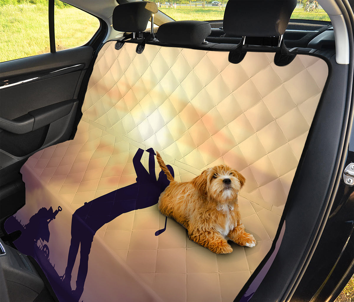 Pro Golf Swing Print Pet Car Back Seat Cover