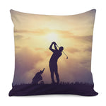 Pro Golf Swing Print Pillow Cover