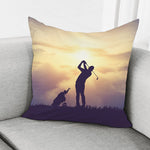 Pro Golf Swing Print Pillow Cover