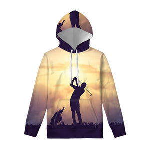 Pro Golf Swing Print Pullover Hoodie