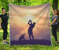 Pro Golf Swing Print Quilt
