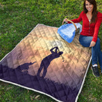 Pro Golf Swing Print Quilt