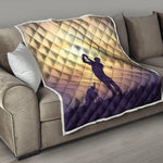 Pro Golf Swing Print Quilt