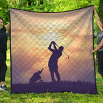 Pro Golf Swing Print Quilt