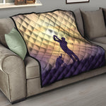 Pro Golf Swing Print Quilt