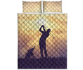 Pro Golf Swing Print Quilt Bed Set