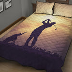 Pro Golf Swing Print Quilt Bed Set
