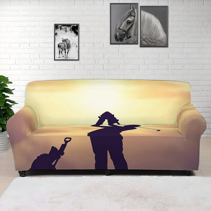 Pro Golf Swing Print Sofa Cover