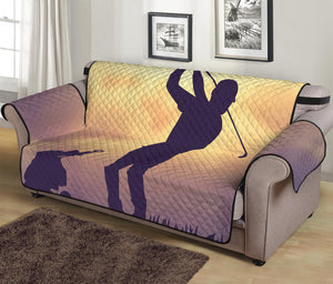 Pro Golf Swing Print Sofa Protector