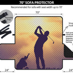 Pro Golf Swing Print Sofa Protector