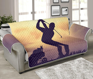 Pro Golf Swing Print Sofa Protector