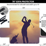 Pro Golf Swing Print Sofa Protector