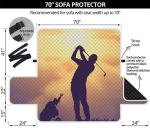 Pro Golf Swing Print Sofa Protector