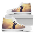 Pro Golf Swing Print White High Top Sneakers