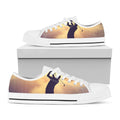 Pro Golf Swing Print White Low Top Sneakers