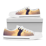 Pro Golf Swing Print White Low Top Shoes