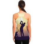 Pro Golf Swing Print Women's Racerback Tank Top