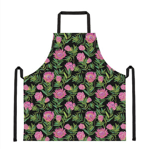 Protea Floral Pattern Print Apron