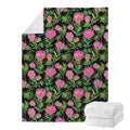 Protea Floral Pattern Print Blanket