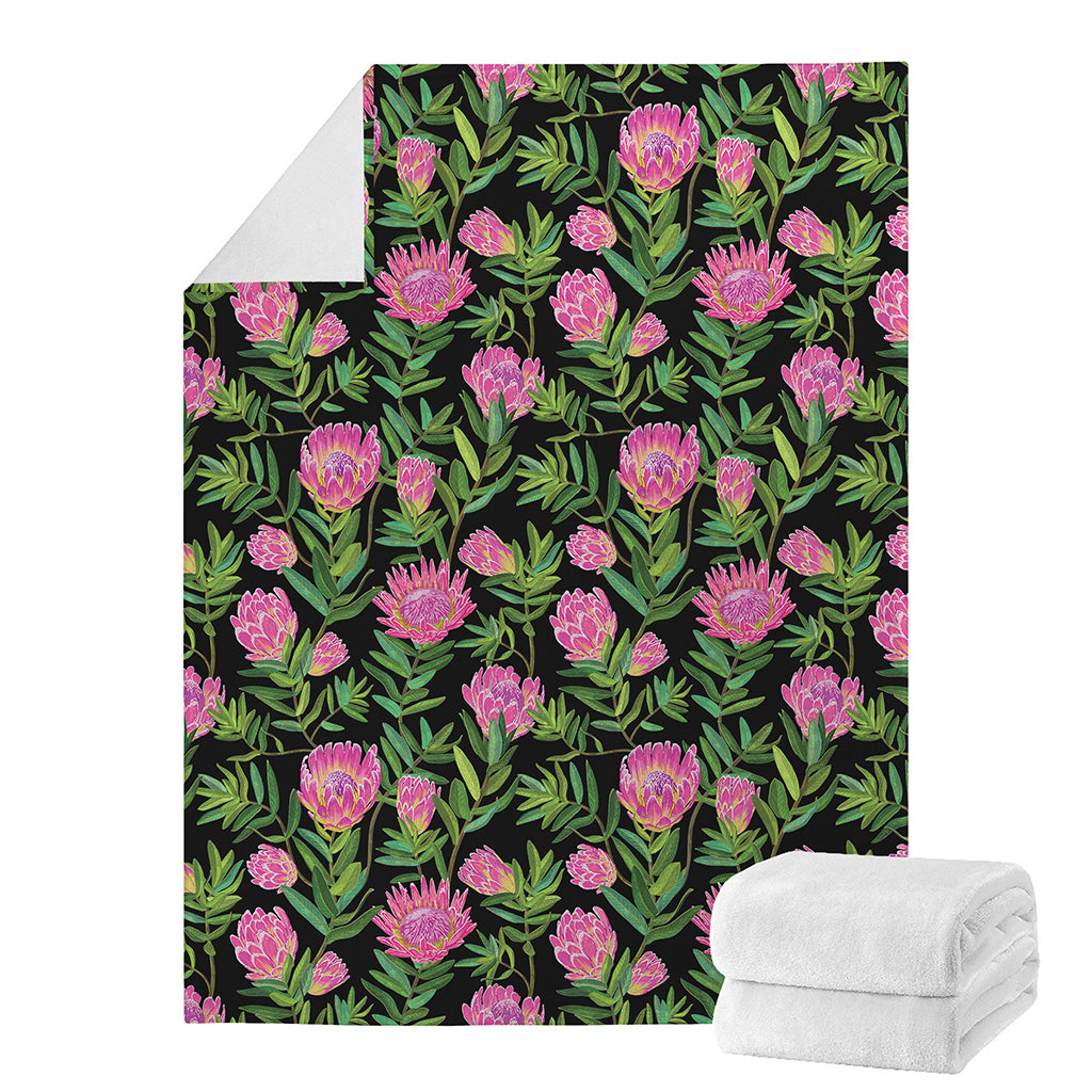 Protea Floral Pattern Print Blanket
