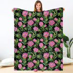 Protea Floral Pattern Print Blanket