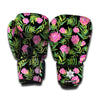 Protea Floral Pattern Print Boxing Gloves