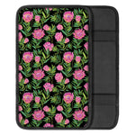 Protea Floral Pattern Print Car Center Console Cover