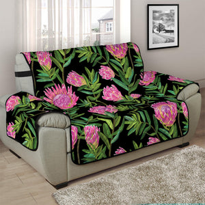 Protea Floral Pattern Print Half Sofa Protector