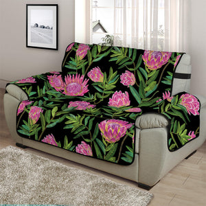 Protea Floral Pattern Print Half Sofa Protector