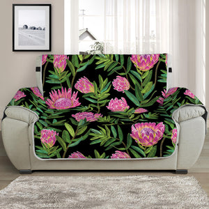 Protea Floral Pattern Print Half Sofa Protector