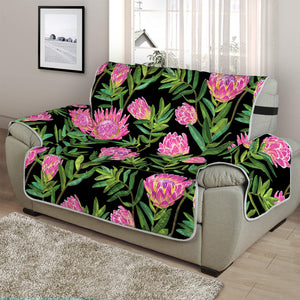 Protea Floral Pattern Print Half Sofa Protector