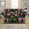 Protea Floral Pattern Print Loveseat Protector