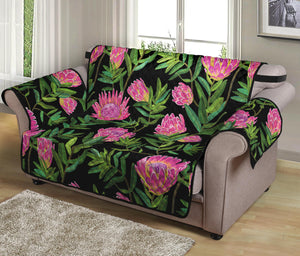 Protea Floral Pattern Print Loveseat Protector