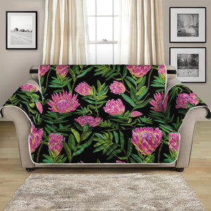 Protea Floral Pattern Print Loveseat Protector