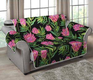 Protea Floral Pattern Print Loveseat Protector