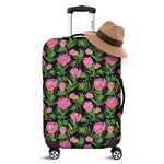 Protea Floral Pattern Print Luggage Cover