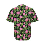 Protea Floral Pattern Print Men's Baseball Jersey