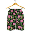 Protea Floral Pattern Print Men's Shorts