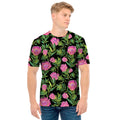 Protea Floral Pattern Print Men's T-Shirt