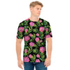 Protea Floral Pattern Print Men's T-Shirt