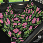 Protea Floral Pattern Print Pet Car Back Seat Cover