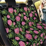 Protea Floral Pattern Print Pet Car Back Seat Cover