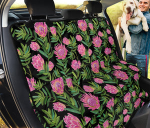 Protea Floral Pattern Print Pet Car Back Seat Cover